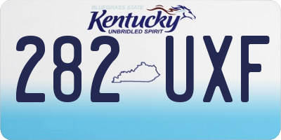 KY license plate 282UXF