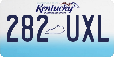 KY license plate 282UXL