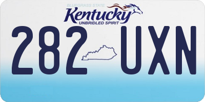 KY license plate 282UXN