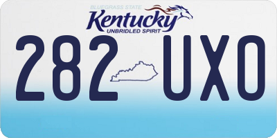 KY license plate 282UXO