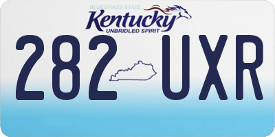 KY license plate 282UXR