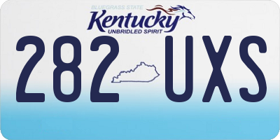 KY license plate 282UXS