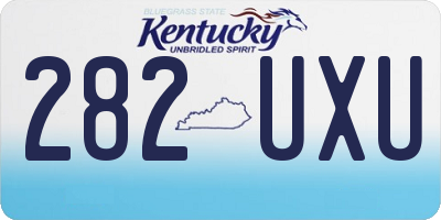 KY license plate 282UXU