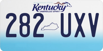 KY license plate 282UXV