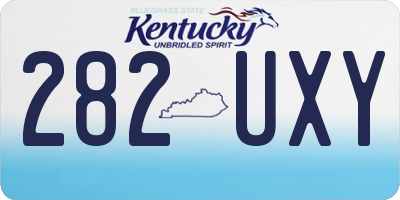 KY license plate 282UXY