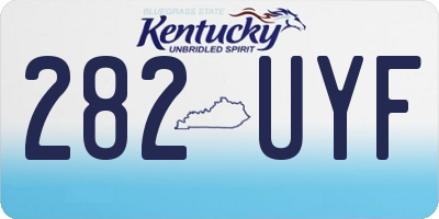 KY license plate 282UYF