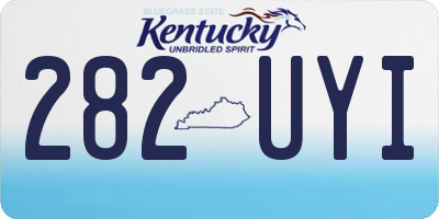 KY license plate 282UYI