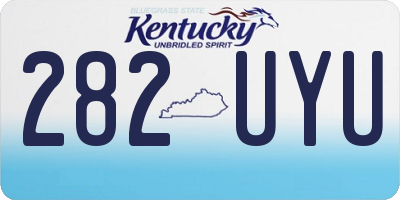 KY license plate 282UYU