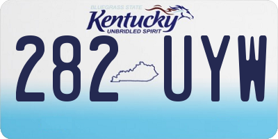 KY license plate 282UYW
