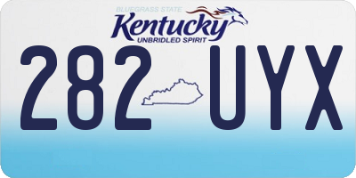 KY license plate 282UYX