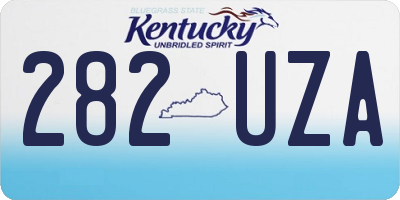 KY license plate 282UZA