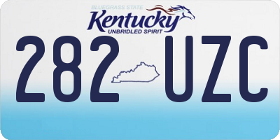KY license plate 282UZC