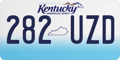 KY license plate 282UZD