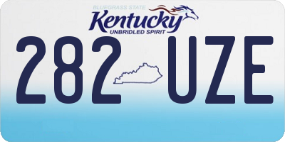 KY license plate 282UZE