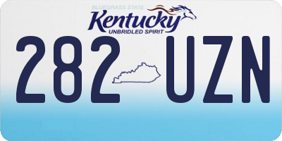 KY license plate 282UZN