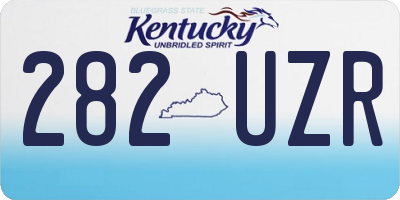 KY license plate 282UZR