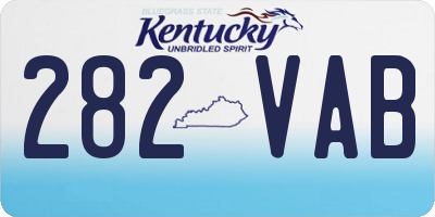 KY license plate 282VAB