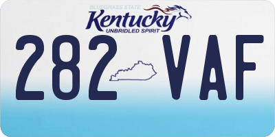 KY license plate 282VAF