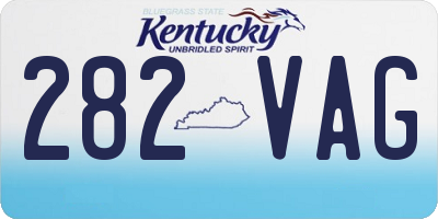 KY license plate 282VAG