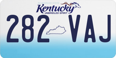 KY license plate 282VAJ