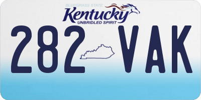 KY license plate 282VAK