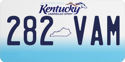 KY license plate 282VAM