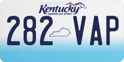 KY license plate 282VAP