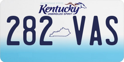KY license plate 282VAS