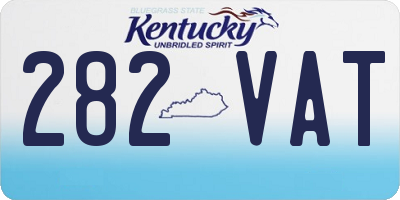 KY license plate 282VAT