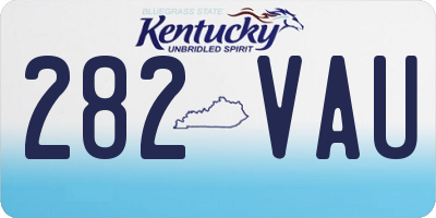 KY license plate 282VAU