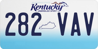 KY license plate 282VAV
