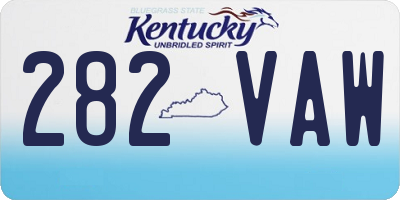 KY license plate 282VAW