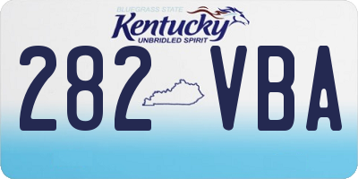KY license plate 282VBA