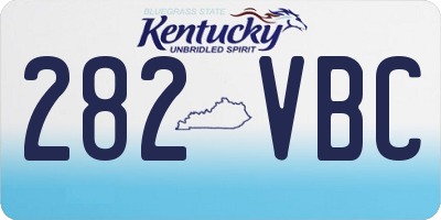 KY license plate 282VBC