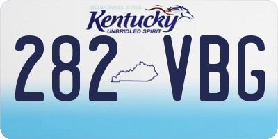 KY license plate 282VBG