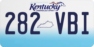 KY license plate 282VBI