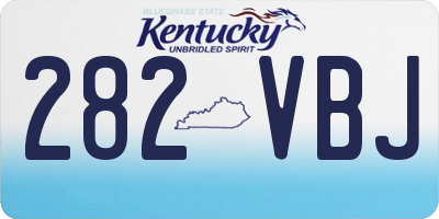KY license plate 282VBJ