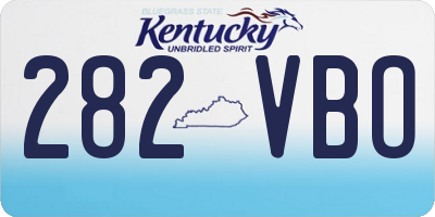 KY license plate 282VBO