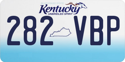 KY license plate 282VBP