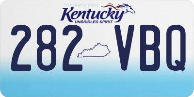 KY license plate 282VBQ