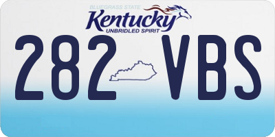 KY license plate 282VBS