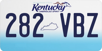 KY license plate 282VBZ