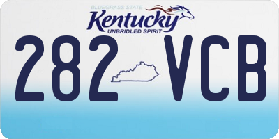 KY license plate 282VCB