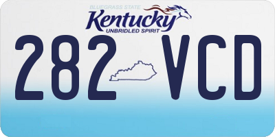 KY license plate 282VCD
