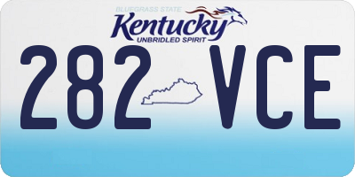 KY license plate 282VCE