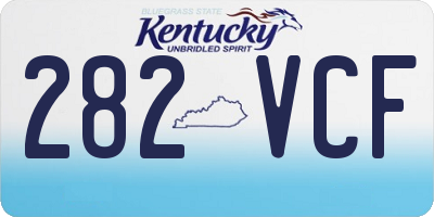 KY license plate 282VCF