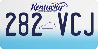 KY license plate 282VCJ