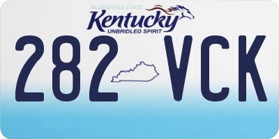 KY license plate 282VCK