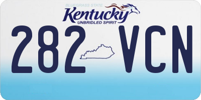 KY license plate 282VCN