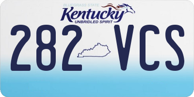 KY license plate 282VCS